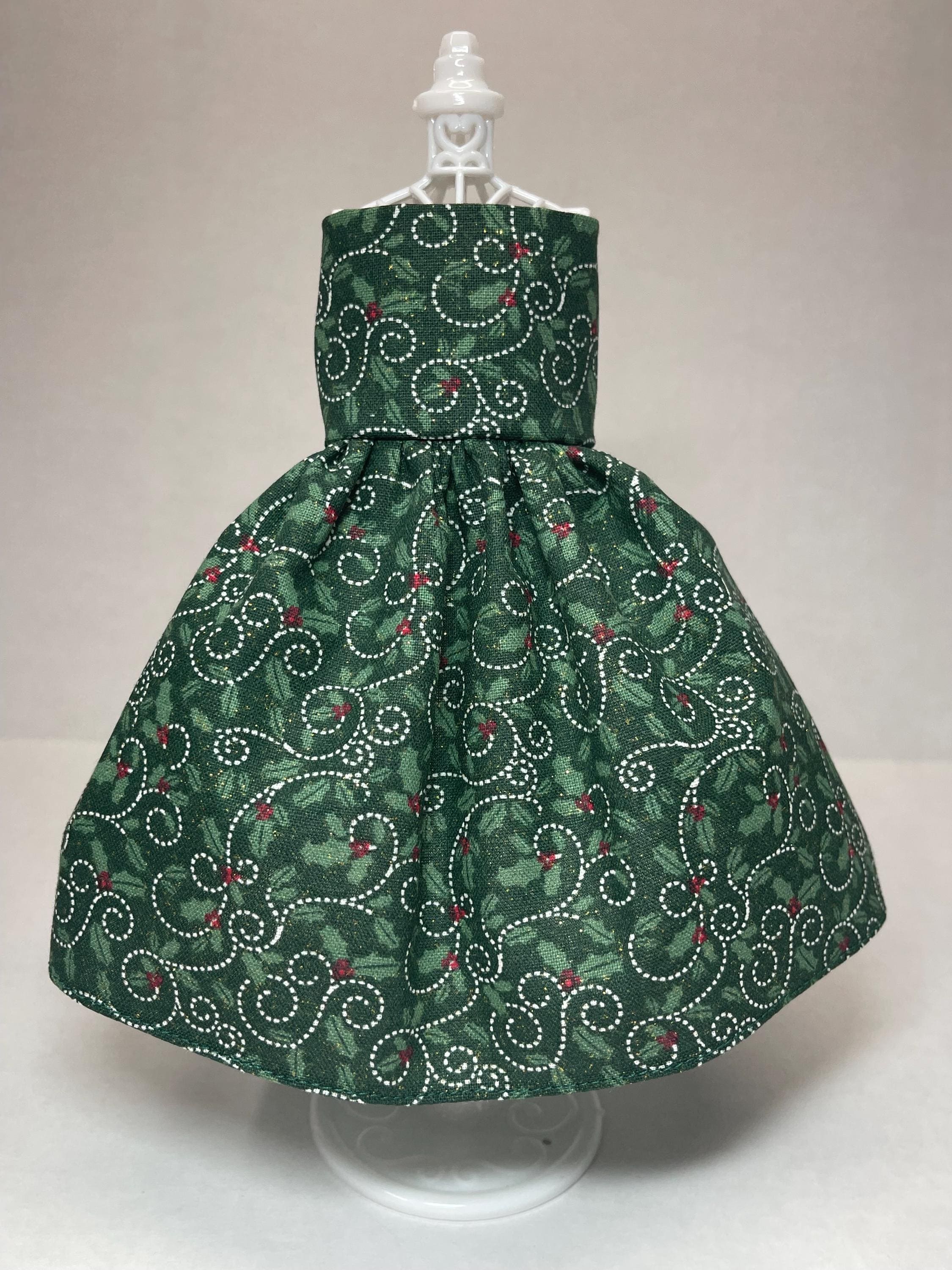 white christmas dresses Green Velvet and Satin Bow Christmas Dress – Lil Cactus main image 1