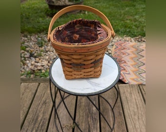 1996 ヴィンテージ ロンガバーガー 3 ピース バスケット ハンドル付き