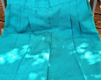 Vintage Hana Studio California Grn Vestido plisado con botones laterales Bermudas 12