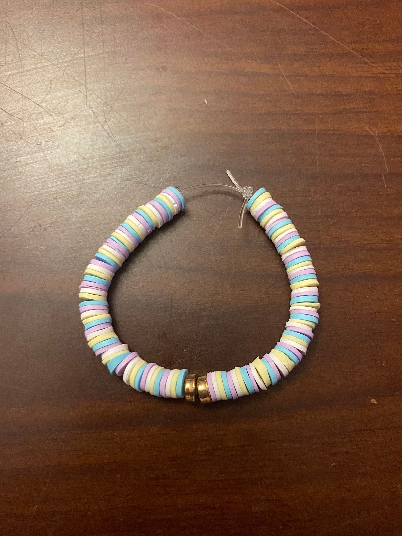 Pastel clay bead bracelet Etsy