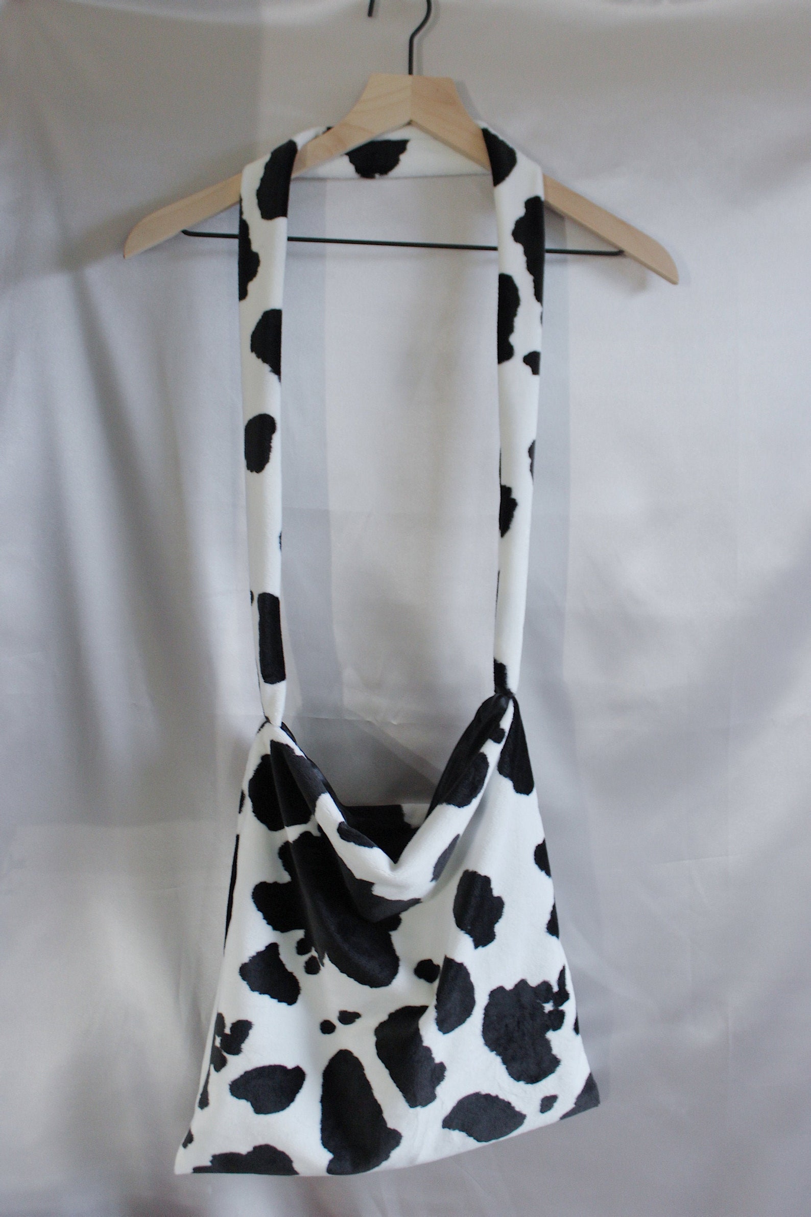 cow print canvas bag