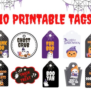 Halloween Gift Tag Bundle for Parties, Gift Baskets, and Favor Bags image 4