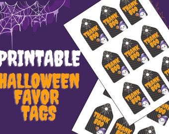 Thank Boo Printable Halloween Favor Tags