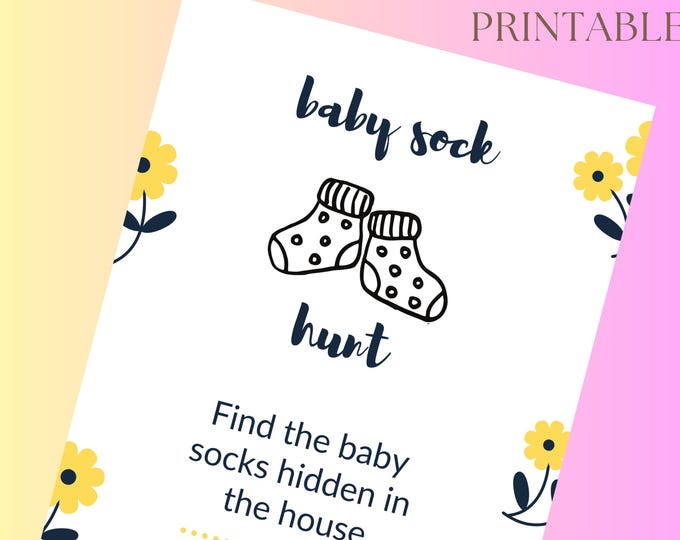 Baby Sock Hunt Printable Game