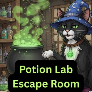 Potion Lab Escape Room - Wizard Adventure | Family Game Night | DIY Party Kit | Ages 8+