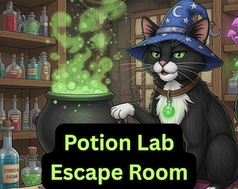 Potion Lab Escape Room - Wizard Adventure | Family Game Night | DIY Party Kit | Ages 8+