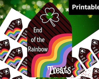 End of Rainbow Treats Printable Favor Tag for St. Patrick's Day