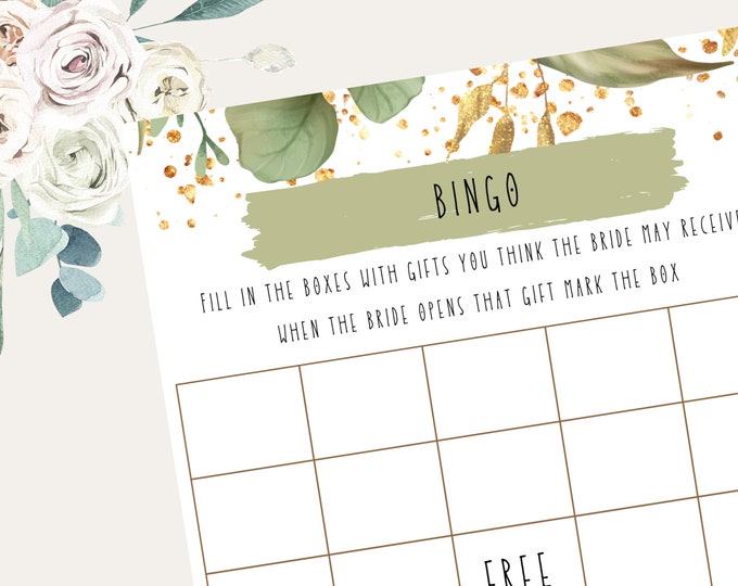 Bridal Shower Bingo Printable