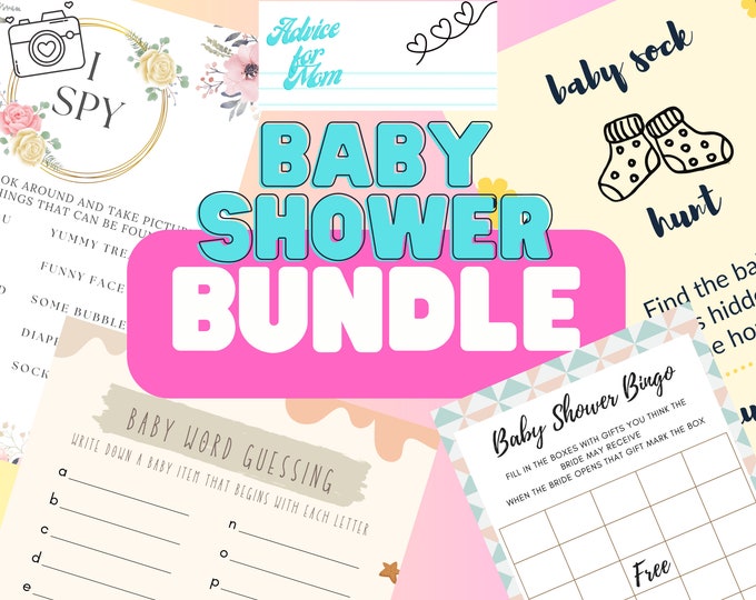 Baby Shower Printable Game Bundle