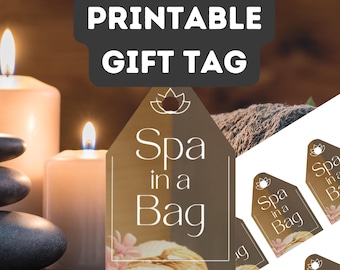 Spa in a Bag Printable Tag - Ideal for Self-Care Gifts