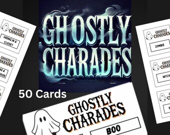 Ghost Themed Printable Charades Game for Halloween