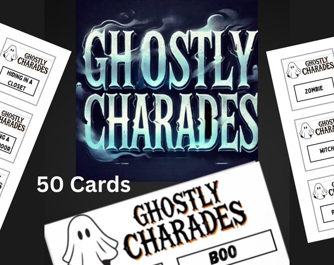 Ghost Themed Printable Charades Game for Halloween