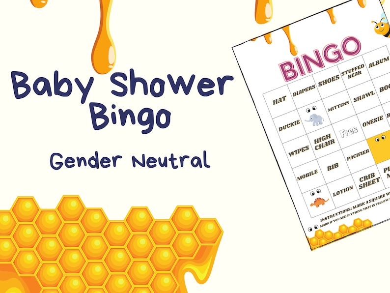 a printable baby shower bingo game