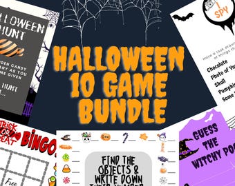 Halloween Printable Game Bundle - 10 Spooky Fun Activities for Parties | Classrooms | Kids Parties