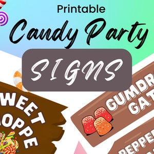 Druckbare Candy Party Schilder