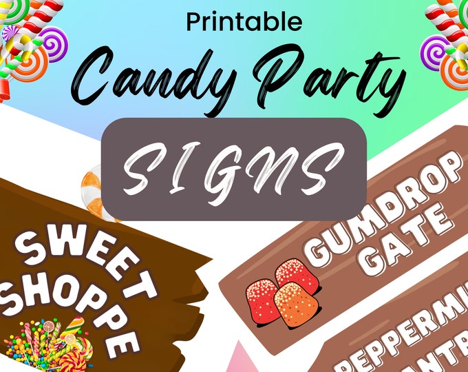 Printable Candy Party Signs
