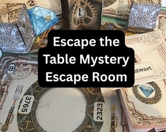 Escape the Table Mystery - Printable Steampunk Escape Room Game for Kids & Families
