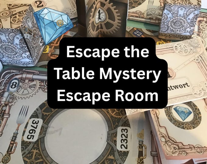 Escape the Table Mystery - Printable Steampunk Escape Room Game for Kids & Families