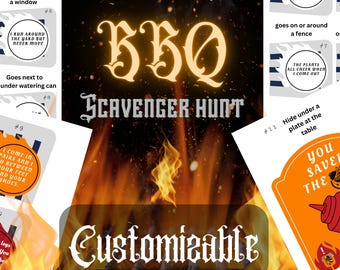 BBQ Scavenger Hunt Printable and Customizable