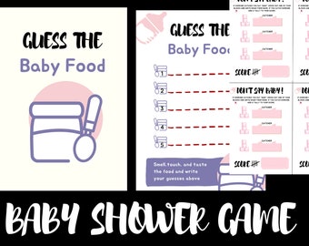 Interactive Baby Shower Activity: Baby Food Guessing Game Printable