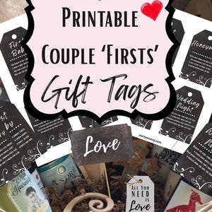 Mijlpaalmomenten: afdrukbare wijn- en cadeaulabelset, ideaal voor huwelijkscadeau-ideeën