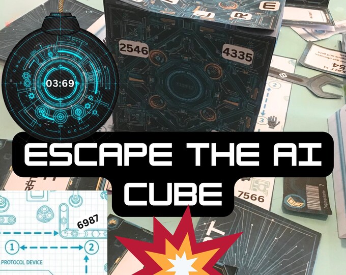 Escape the AI Cube – Printable DIY Escape Room Game | Bomb Diffuse Game