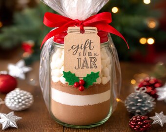 Cadeau in een pot Afdrukbaar label: direct downloaden