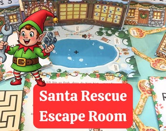 Santa Rescue from Toy Factory – Printable Christmas Escape Room Game