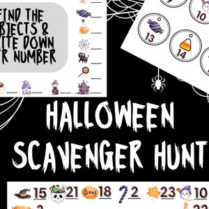 Halloween Scavenger Hunt for Indoor | Classrooms | Kids Parties