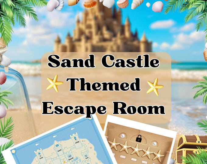The Great Sandcastle Escape Room – Printable Beach Adventure Game!