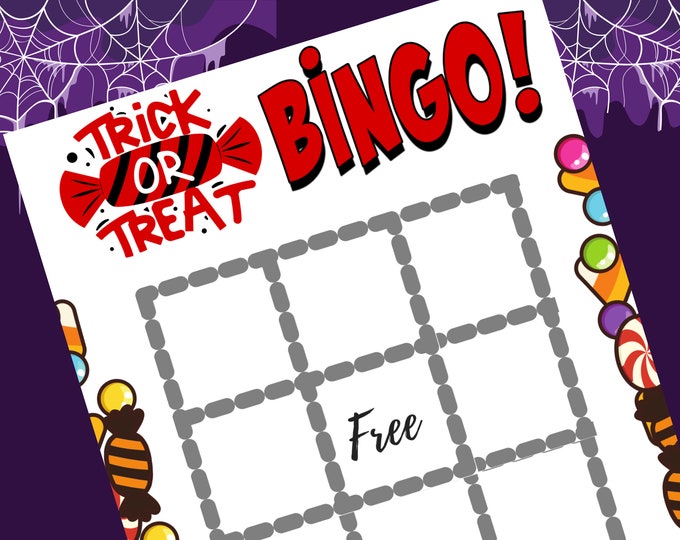Halloween Bingo with Candy Printable Game