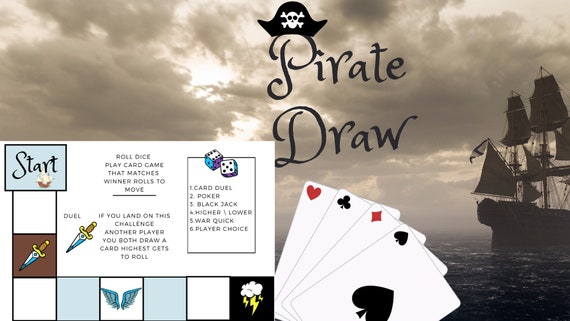 Pirate Draw Printable DIY Board Game Etsy Pirate Draw Printable DIY Board Game Etsy
