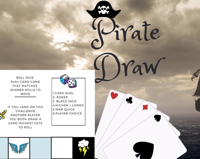 Pirate Draw Printable DIY Board Game