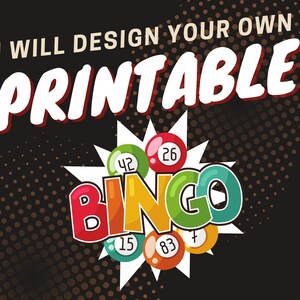 Bingo Made to Order Printable for Parties | Work Functions | Gifts