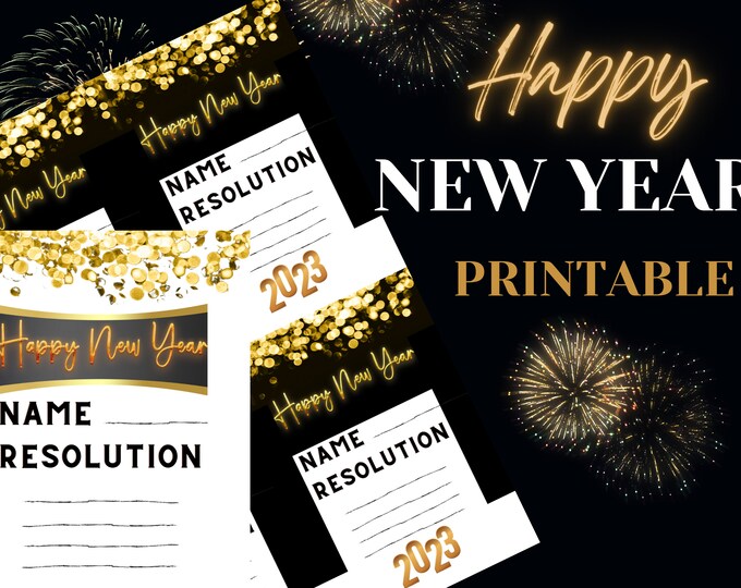 New Years Resolution Printable Cards