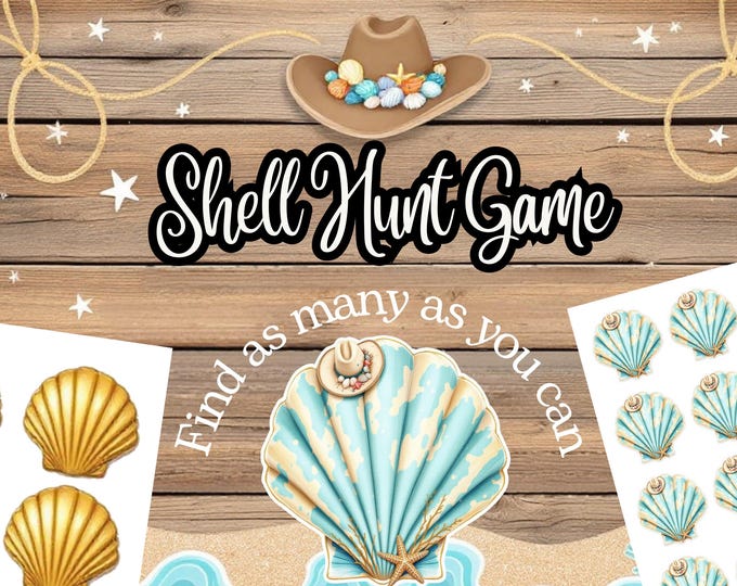 Seashell Hunt Printable Coastal Cowgirl Game