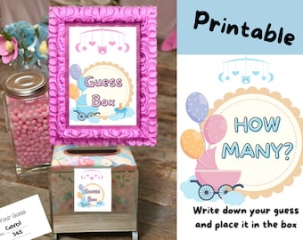 Guess How Many Printable Game for Baby Showers
