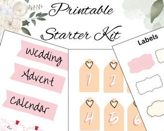 Wedding Advent Calendar Printable Starter Kit