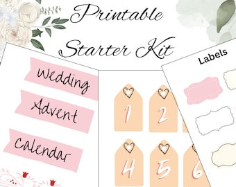 Wedding Advent Calendar Printable Starter Kit