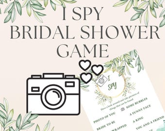 Printable I Spy Photo Game – Wedding | Baby Shower | Birthday | Bachelorette | Fun Party Activity!