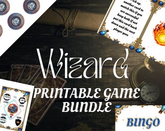 Wizard Party Games Printable Bundle – 10 Magical Games for Kids & Families | Instant Download