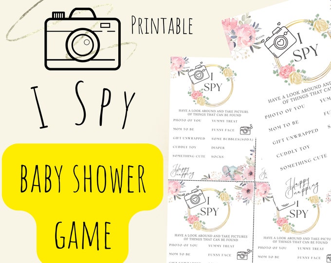 Baby Shower I Spy Printable Game