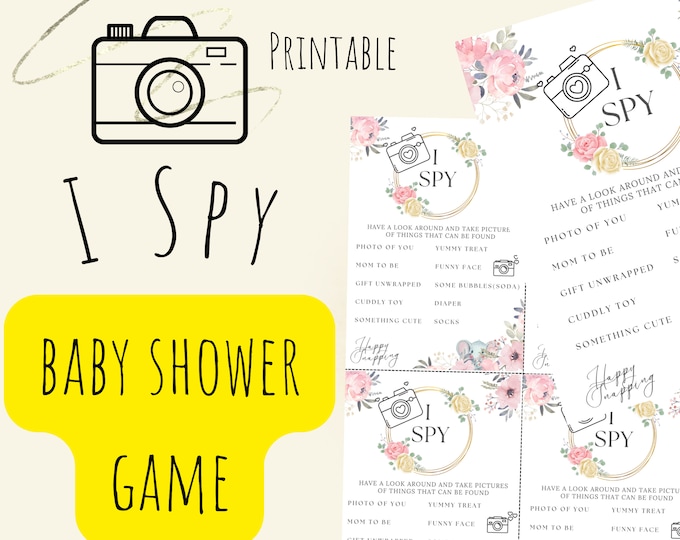 Baby Shower I Spy Printable Game