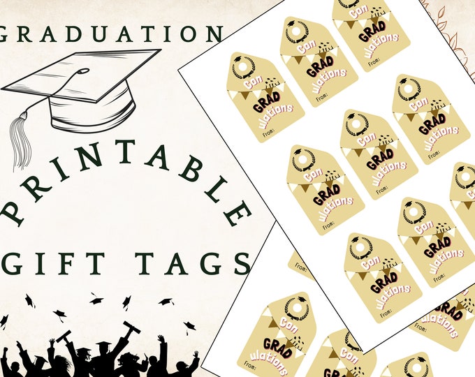 Celebrate Graduation with Printable Gift Tags | ConGRADulations Design
