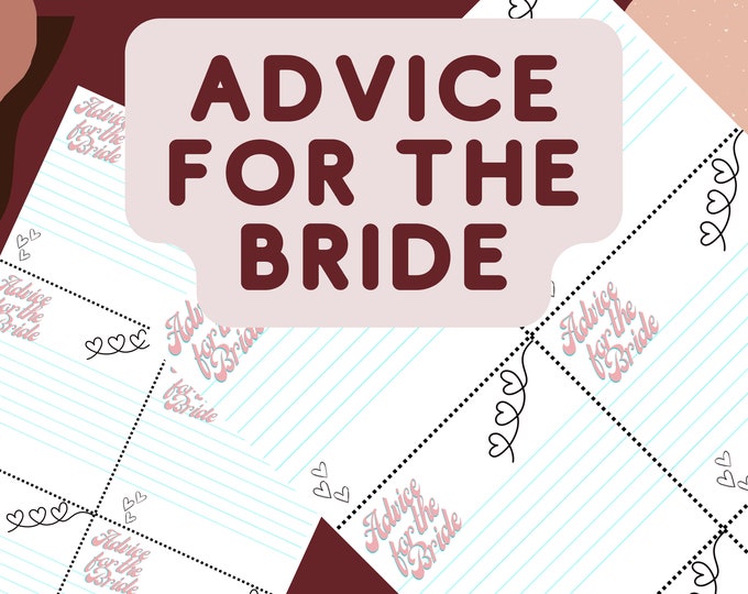 Advice for Bride Printable Cards