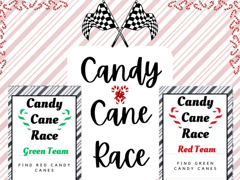 Quick Candy Cane Themed Printable Party Game Bundle - Etsy