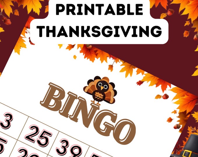Thanksgiving Bingo Printable Game