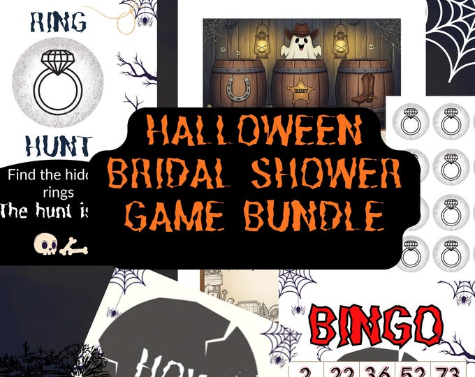 Spooktacular Bridal Shower Fun – 10 Printable Halloween-Themed Games Bundle