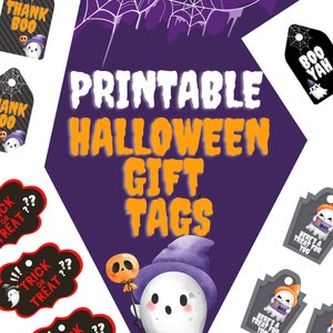 Halloween Gift Tag Bundle for Parties, Gift Baskets, and Favor Bags image 1