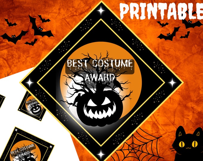 Spooky Season Must-Have: Best Halloween Costume Award Tag Printable